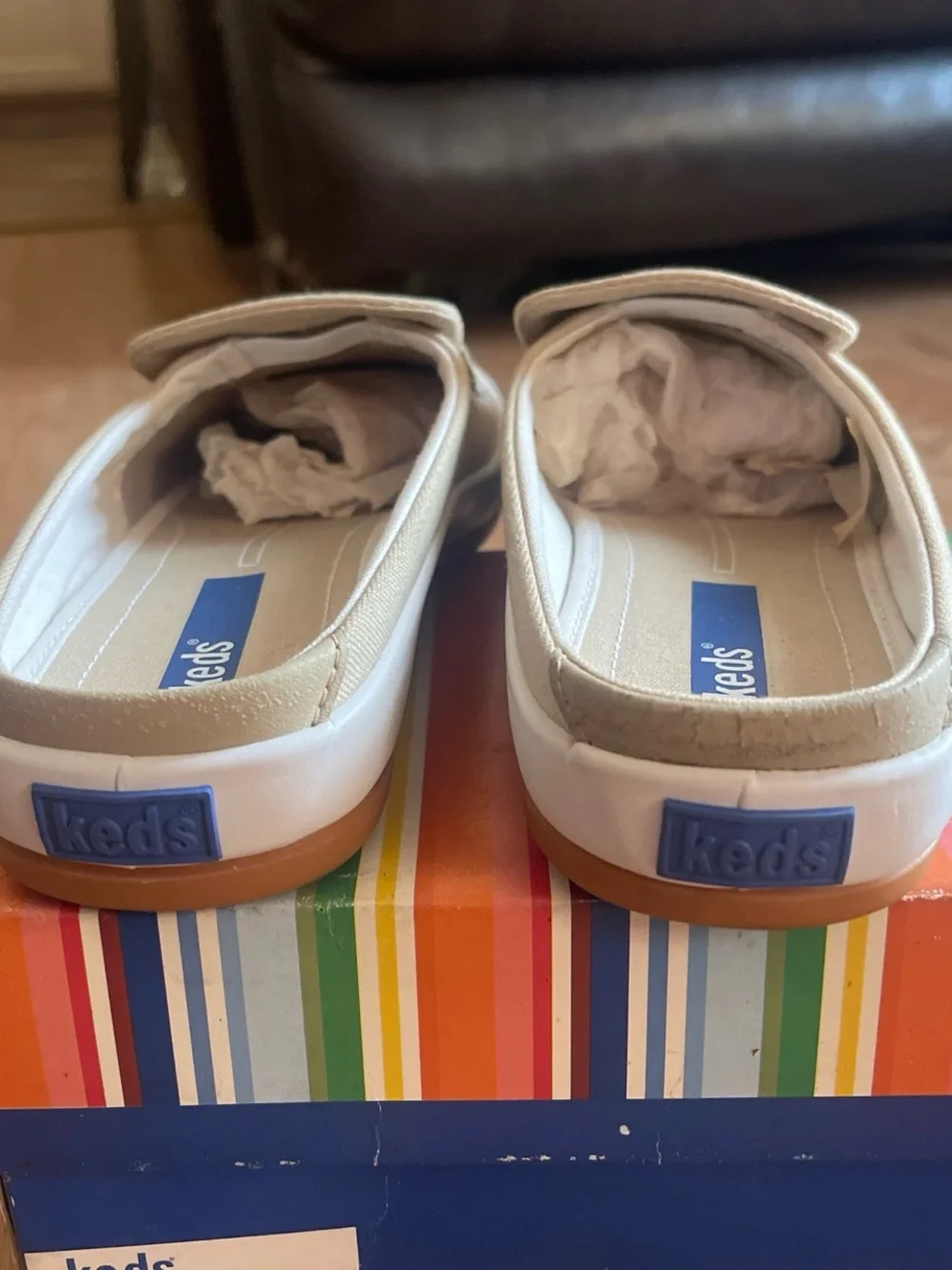 Keds Men’s Slip-On Loafers in Tan Canvas